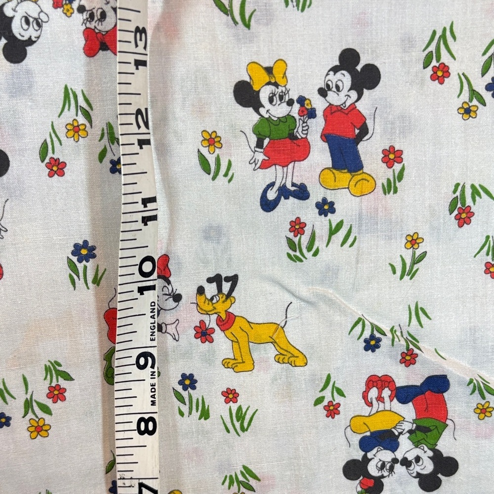 Vintage genuine Disney Character Print Fabric Some discoloration 44 x 78 600